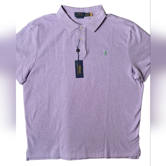 NWT! Polo Ralph Lauren Shirt Mens XXL Purple Polo Custom Slim Preppy Sporty